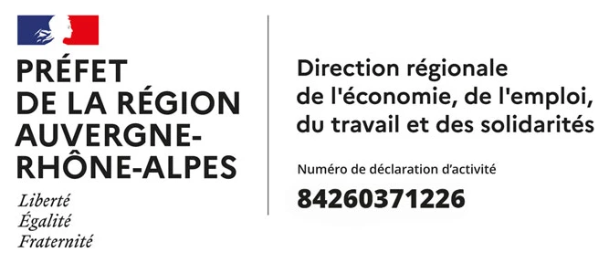 Préfet de la région Auvergne-Rhône-Alpes, DREETS : numéro de déclaration d’activité 84260371226