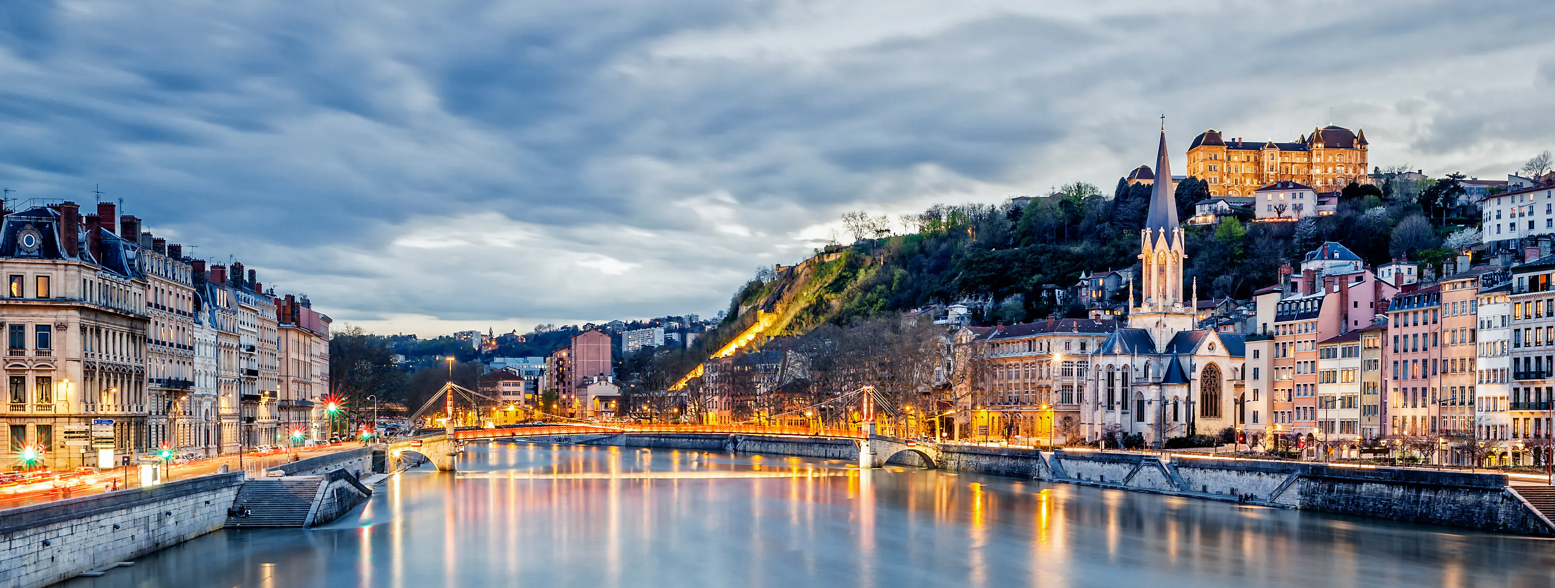 Les quais de Saône à l’heure bleue, à Lyon